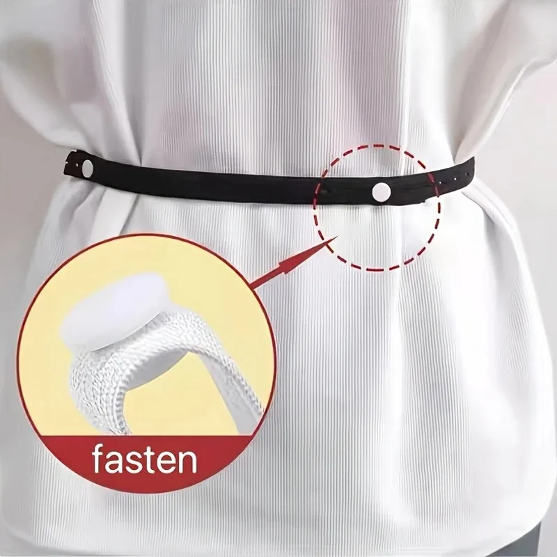 Hemdbindeband, verstellbar, elastisch, zum Fixieren des T-Shirt-Saumens, rutschfest, knitterfrei, Hemdhaltergurte – Detail 9