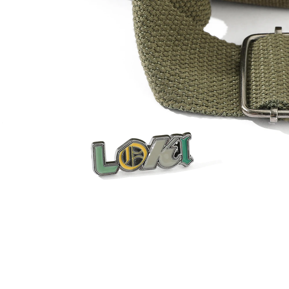 Loki-broche de solapa para hombre y mujer, insignia de mochila de dibujos animados para sudaderas con capucha, Jeans, Tops, sombrero, Collar, Pin de joyería