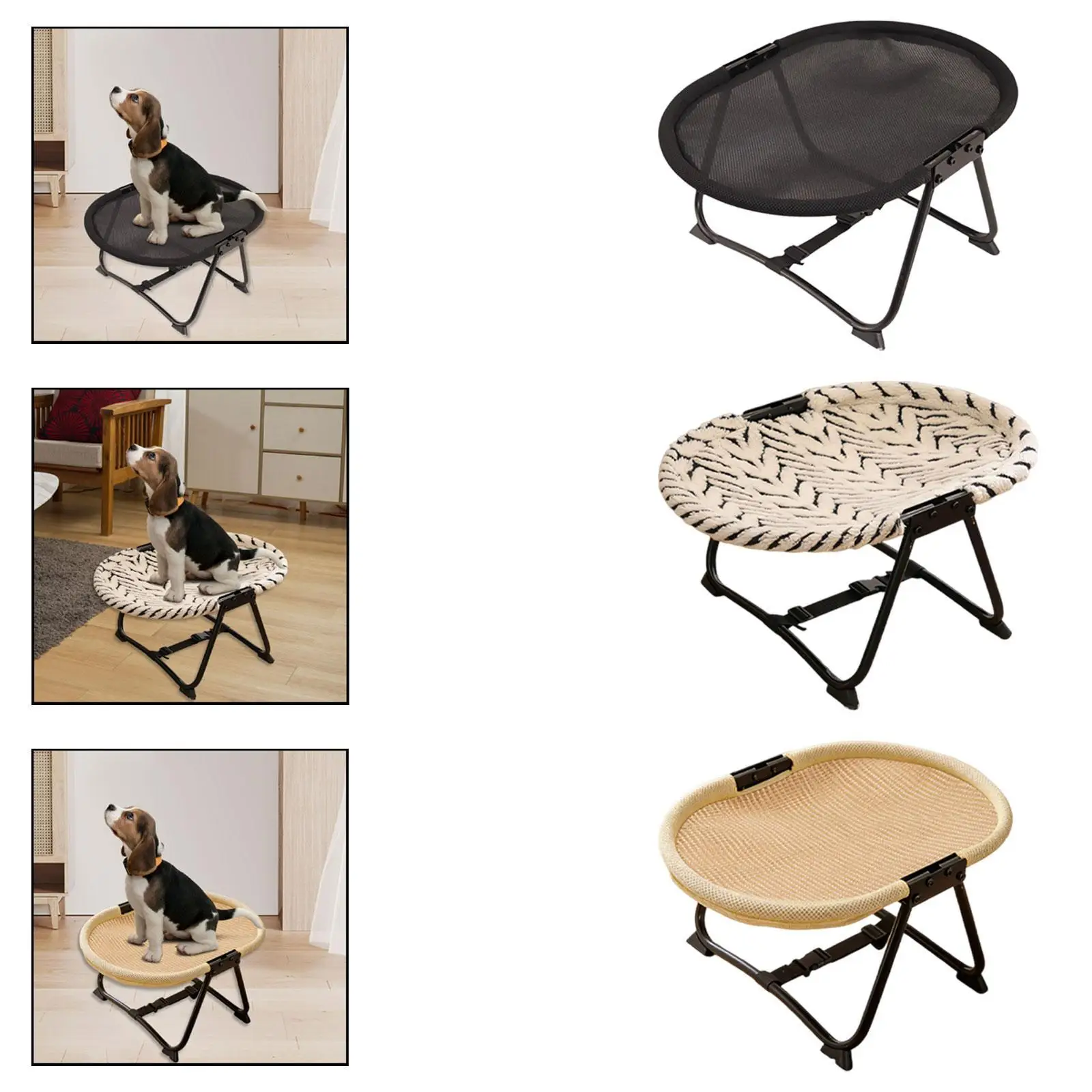 

Портативная кровать для собак с железным каркасом, компактная дорожная лежанка для щенков и кошек