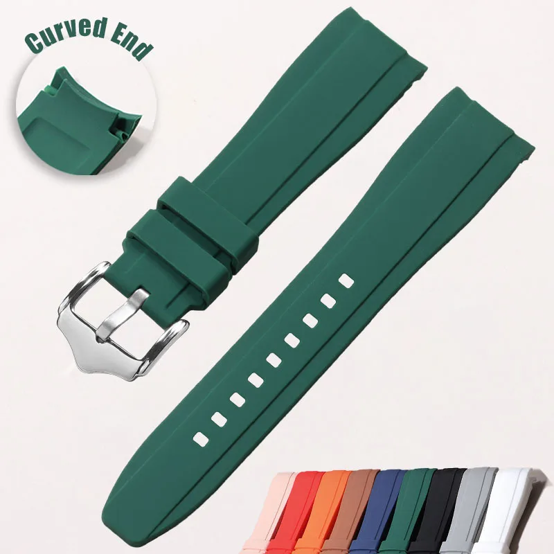 20mm 22mm Rubber Strap High Quality Curved End Silicone Watch Band for Swatch for Moonswatch Bracelet Waterproof Wristband 2042
