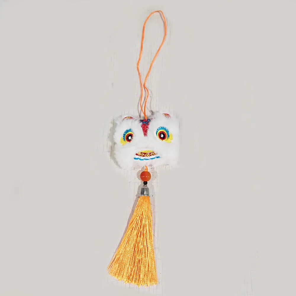

Chinese Style Lion Dance Tassels Pendant Lucky Red 2025 New Year Zodiac Decorative Cartoon Snake Mascot Plushies Girls