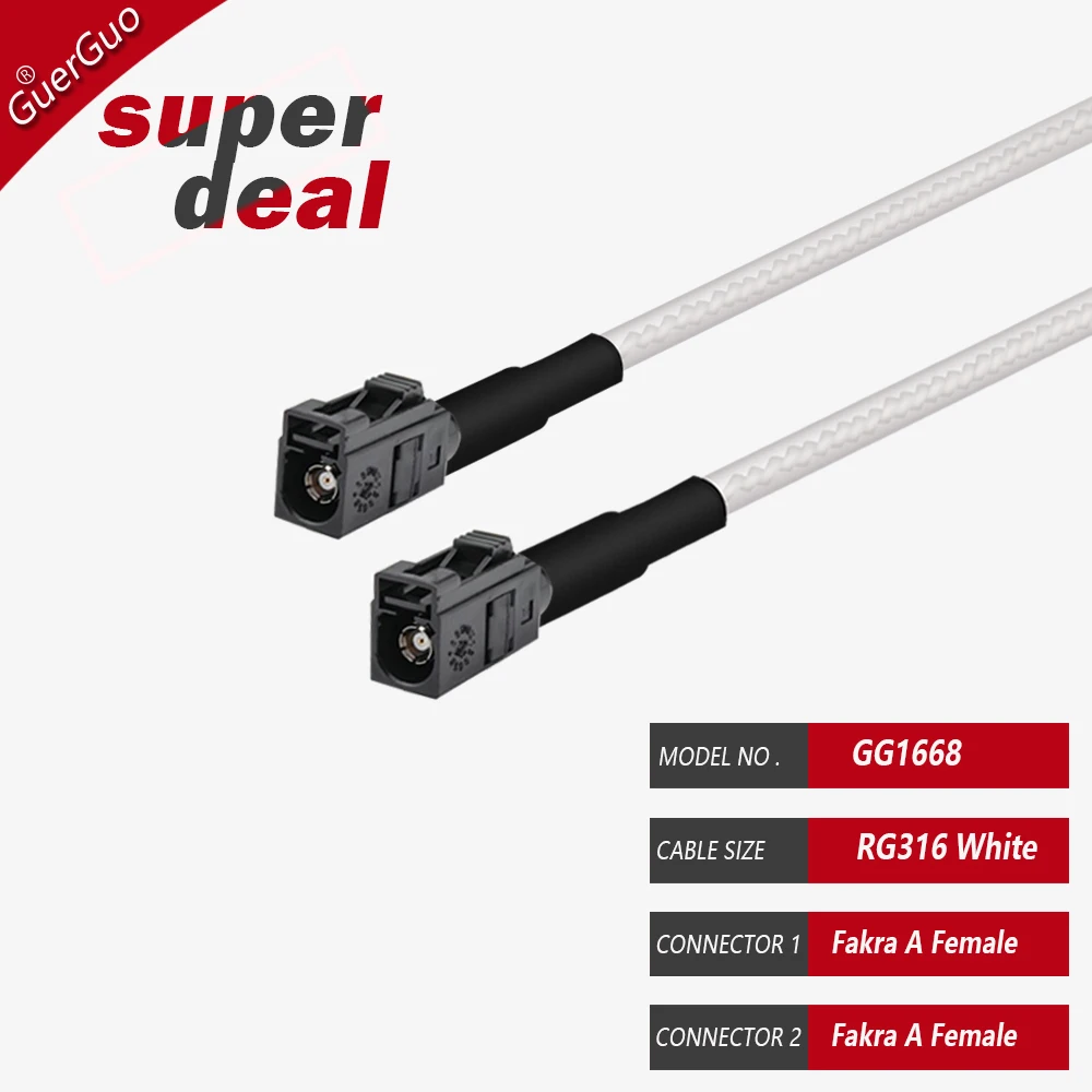 Fakra A RAL 5005 Male And Female GPS Antenna Extension Cord RF Coaxial RG316 Cable Pigtail for Car GPS Telematics Navigation