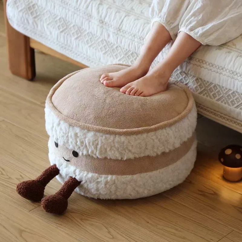 

Bread Seat Pier Footstool Living Room Footrest Decorative Bedroom Ottoman Aesthetic Modern Cute Round Tatami Futon Furniture