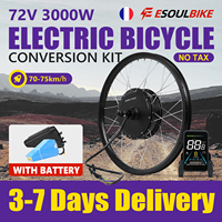 ESOULBIKE ebike kit Hub Motor Ebike kit 72V 3000W ebike conversion Kit 3.0Tire Electric Bicycle Bike Conversion Kit with battery