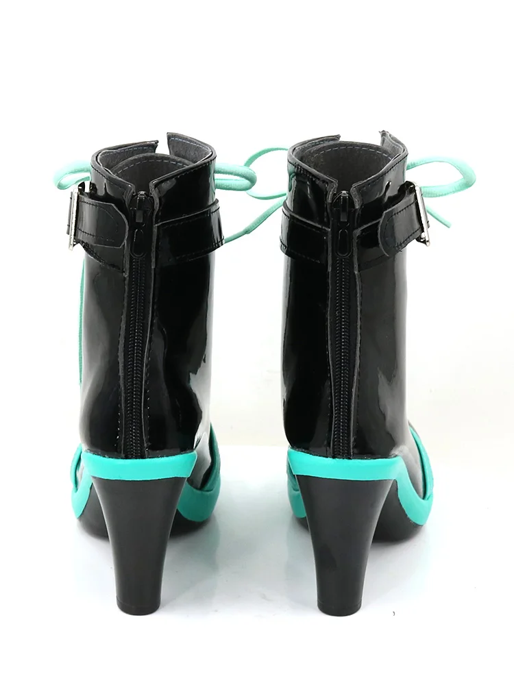 Miku 16. Jahrestag Cosplay Schuhe Damen Herren Miku Cos Anime Performance Schwarze Stiefel