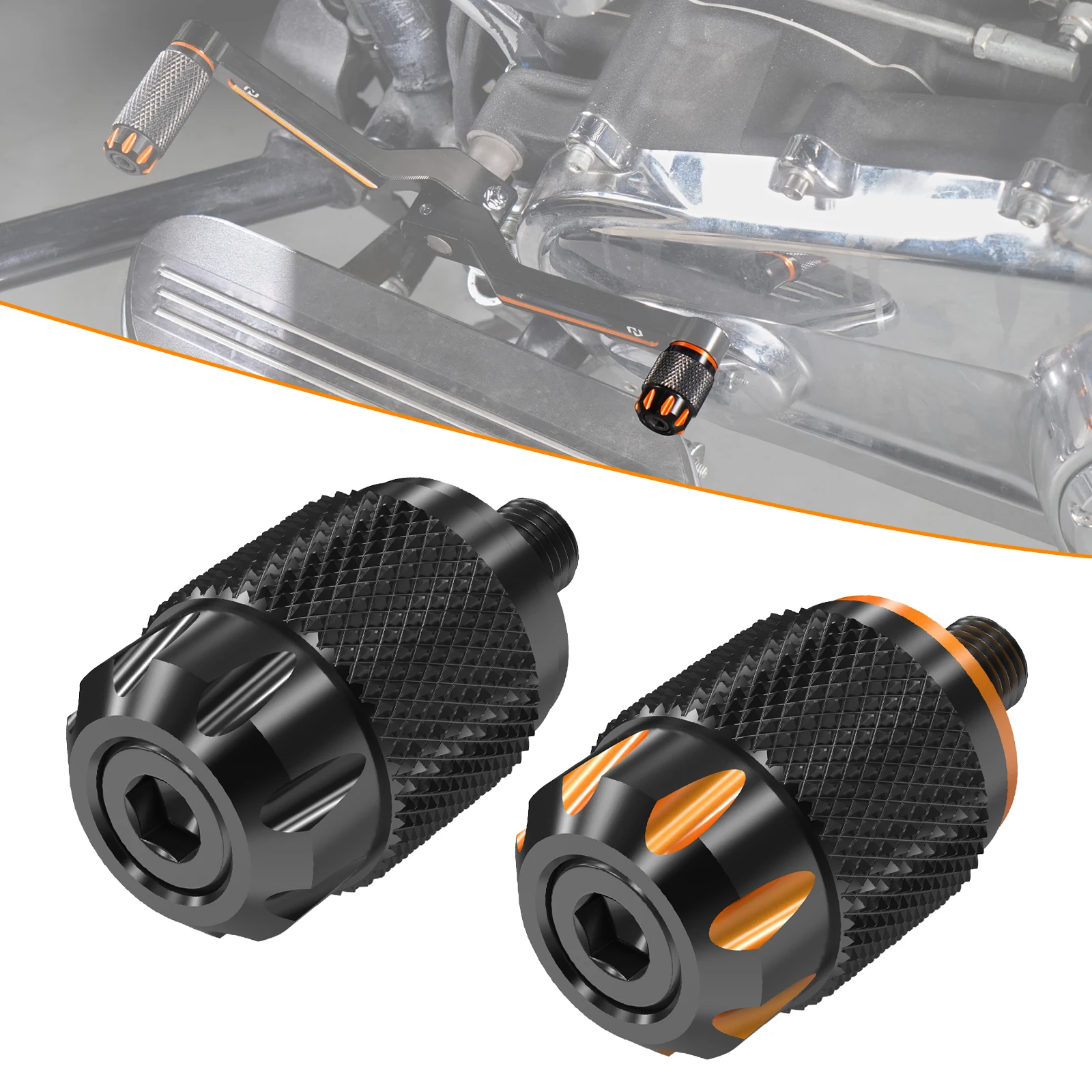 

Motorcycle Shorty Heel Toe Shifter Peg for Harley Touring Road King Street Glide Softail Fat Boy Fat Bob Sportster Iron 883 1200