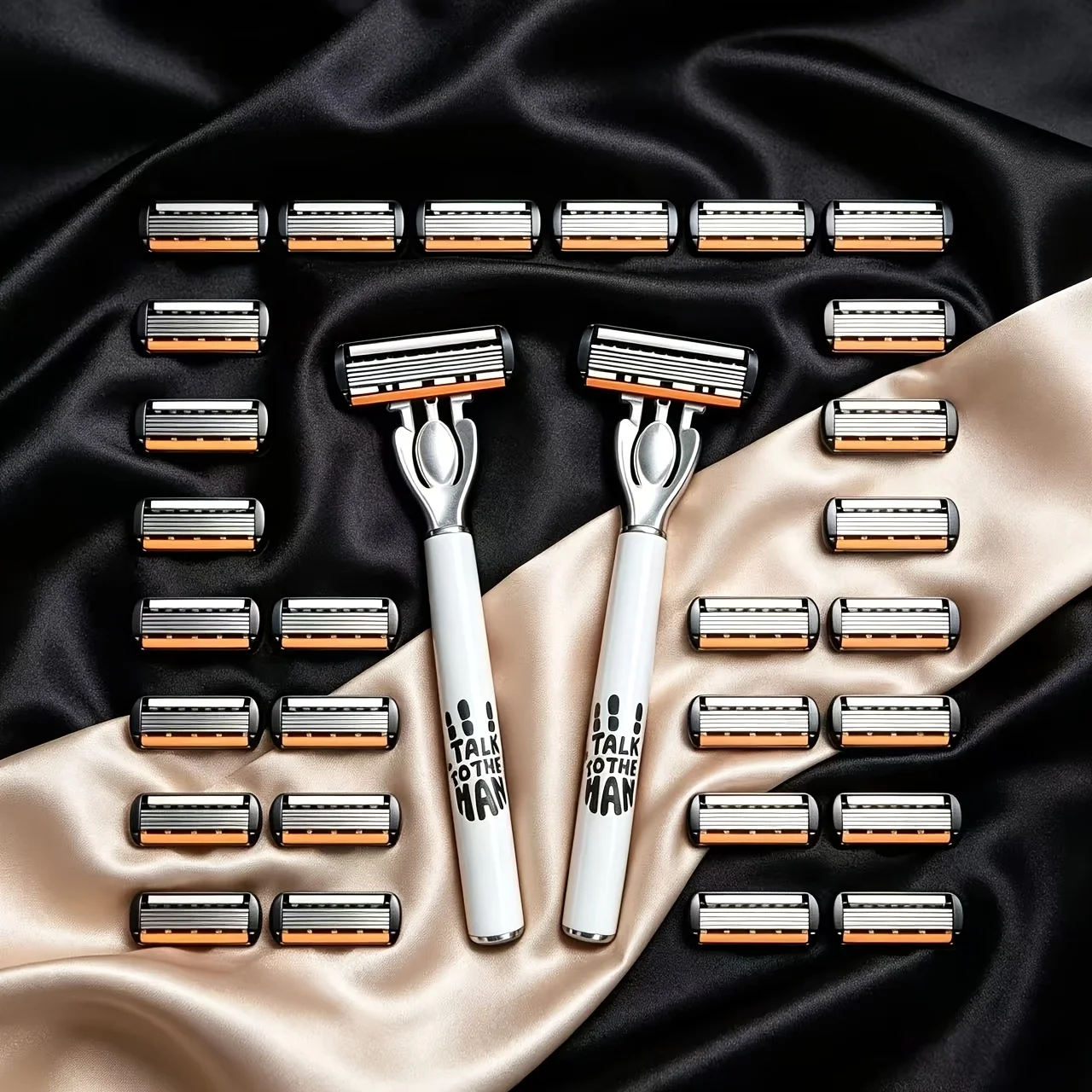 Men’s Manual Razor 6-Layer Precision Blade System Replaceable Refills, Long-term Use, Men & Women Suitable Great Gift for Dad