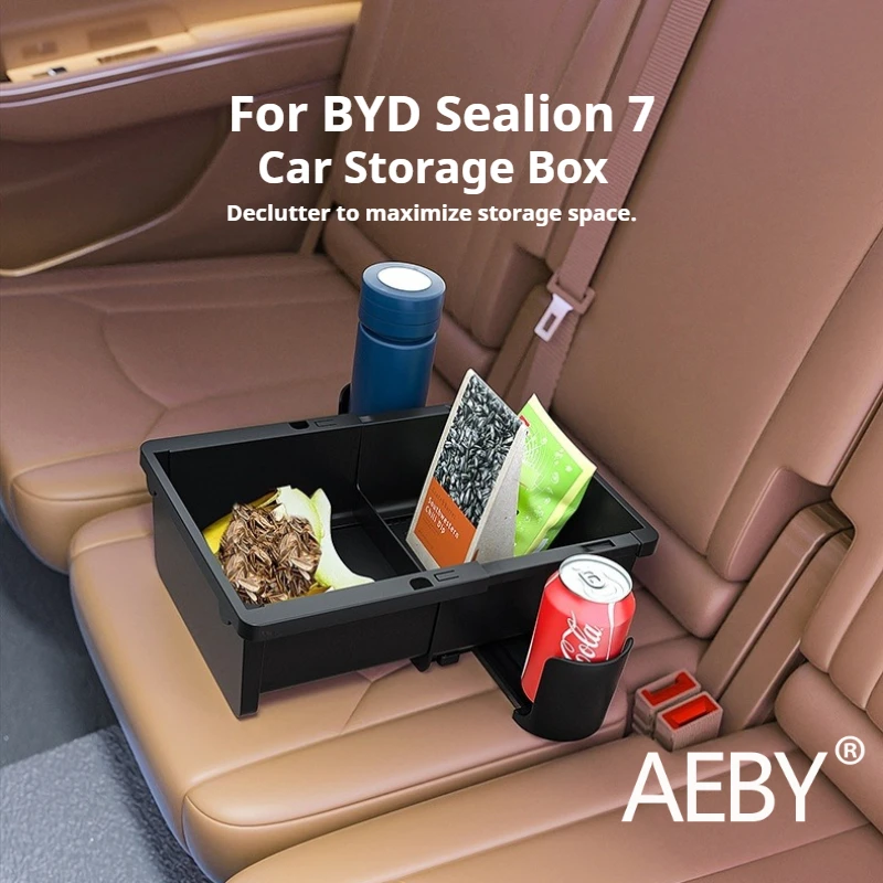 

AEBY для BYD Sealion 7 2024, органайзер для автомобильного подлокотника, многофункциональный ящик для хранения, держатель для салфеток, ящик для центральной консоли, автомобильные аксессуары