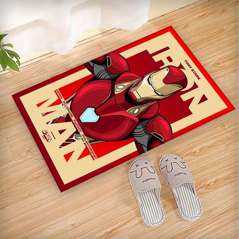 Marvel Comics Iron Man Print Carpet Living Room Bedroom Large Area Soft Comfortable Decorative Carpet Exquisite Gift