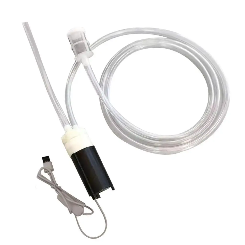 Portable Liquor Suction Device Soft Tube Siphon Tube Portable Pipe Hose with 1M Silicone Tube Powerful USB Electric Wines Pump