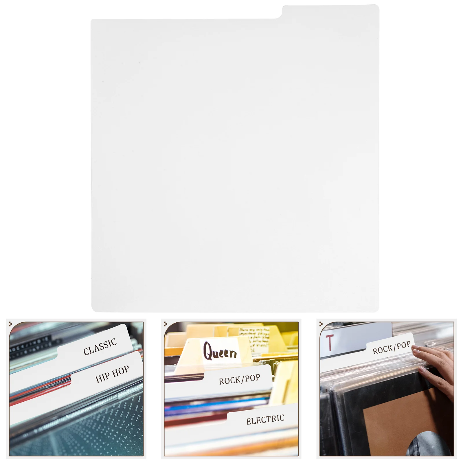 Disc Divider Card Vinyl Records Plastic Cards Separators Storage Rack Supply Transparent Dividers