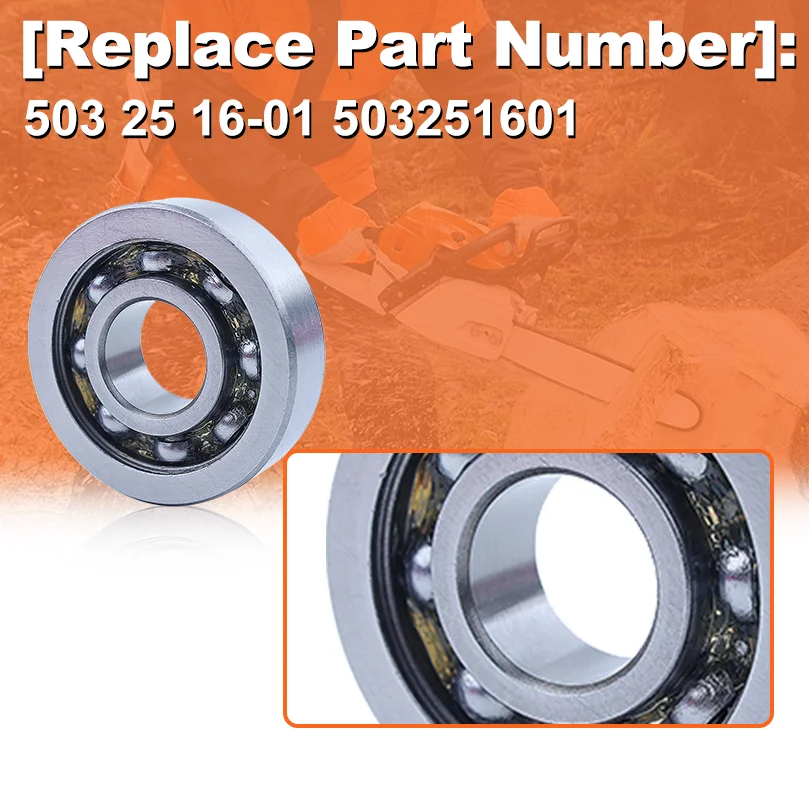 Crankshaft Ball Bearing For Husqvarna 455 Rancher 455E X-Torq Chainsaw 503251601 Replacement Spare Parts 2Pcs