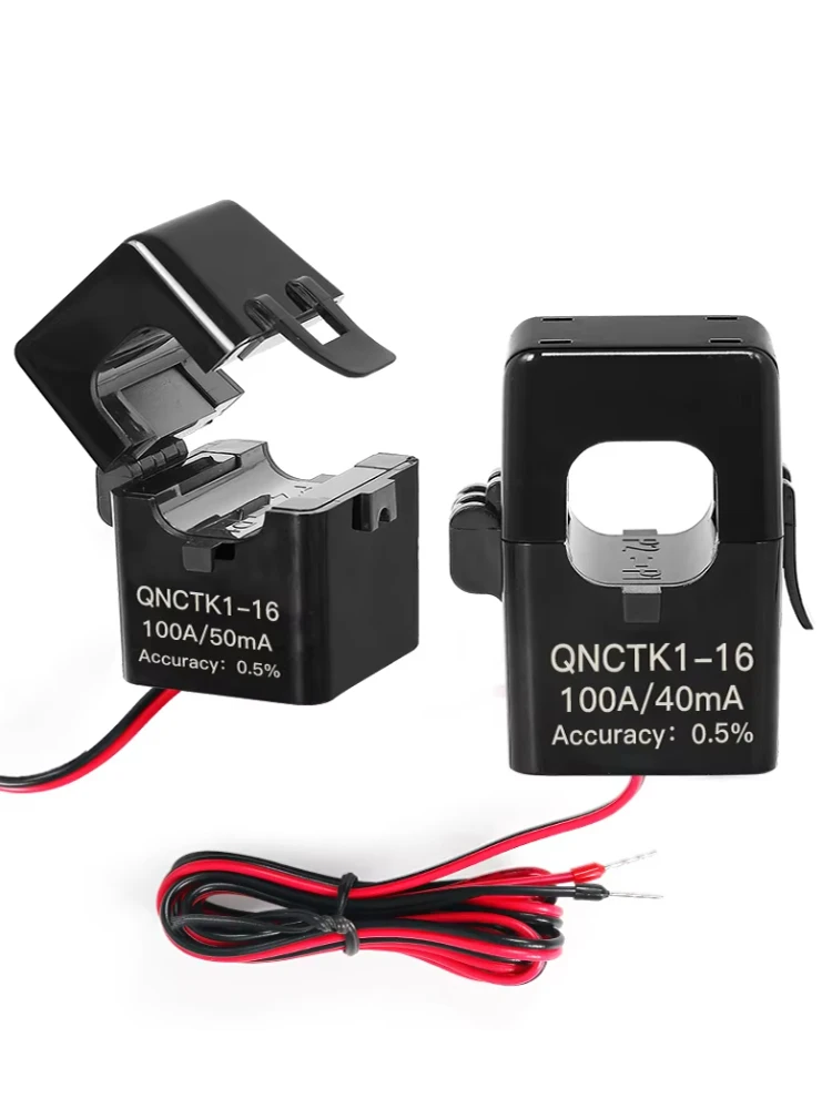 Przekładnik prądowy typu Clamp CT 100A 50mA 50A 25mA 100A 40mA 5A 5mA 1 2000 QNCTK1-16 Czujnik prądu z rozłączanym rdzeniem — zdjęcie produktu 7