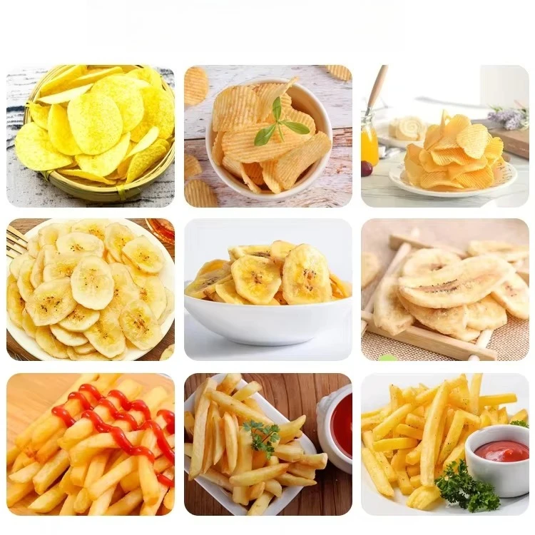 200kg Automatic Potato Chips Making Machine French Fries Production Line 1.1kW 220V/380V High Productivity Low Cost