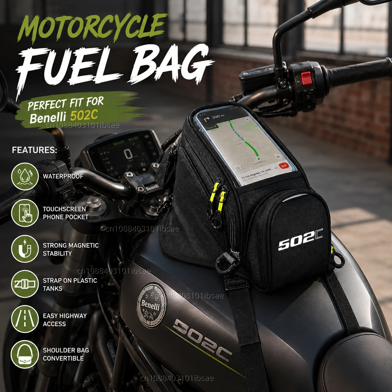 

NEW Universal Magnetic Fuel Tank Bag Motorcycle Phone Navigation Pack For Benelli 502C 502c 502 c