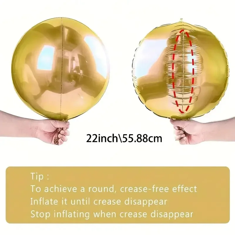 10/15/18/22/32/50/60 بوصة الذهب 4D احباط بالونات الزفاف حفلة عيد ميلاد عيد الحب زينة حفلة صور الدعائم العرض #3