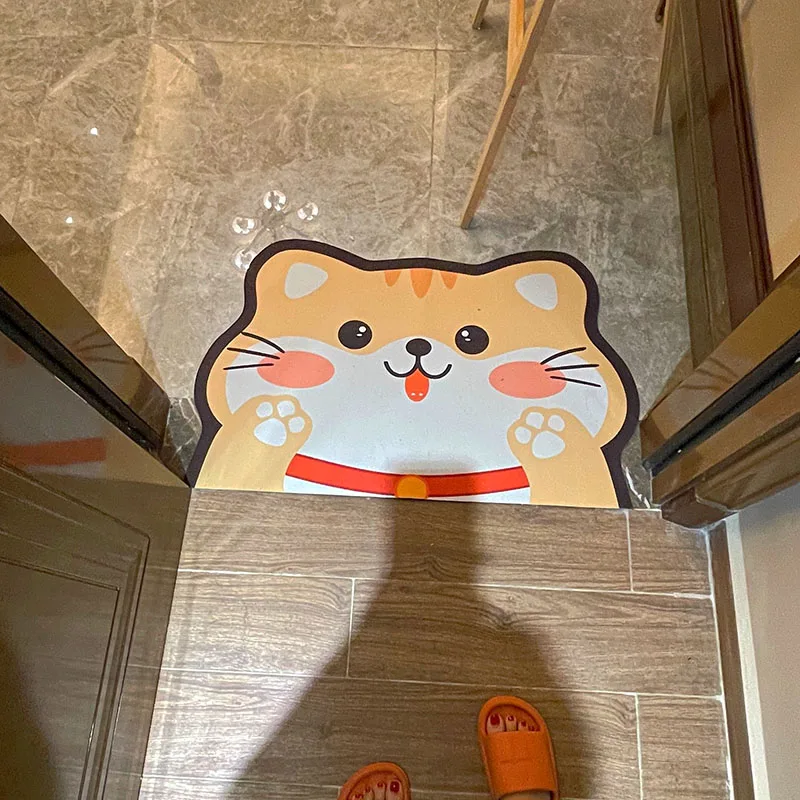 Cartoon Doormats Household Cute Absorbent Quick Dry Anti-slip Floor Mats Bathroom Hallway Entrance Feet Pads Home Decor Tapis