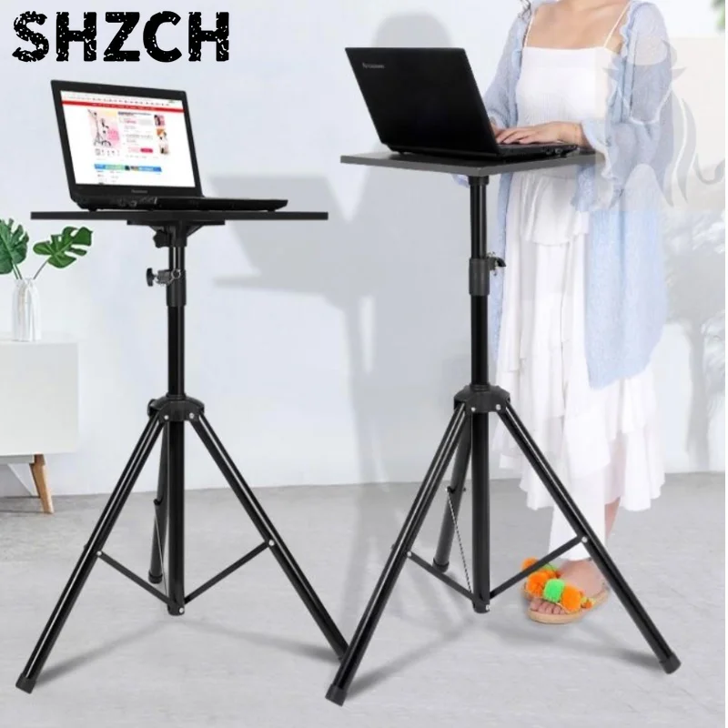 Portable Laptop Lifting Bracket Adjustable Telescopic Vertical Office Desk Workbench Outdoor Live Streaming Mobile Tripod