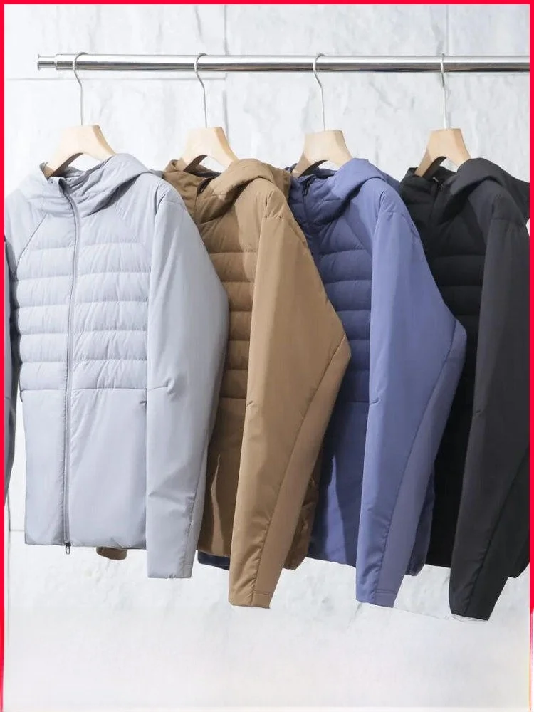 

Outdoor Lightweight Du down Jaet Men's Women's Splicing Hat Coat Breathable Windproof Warm Regular Fit Polyester Fiber