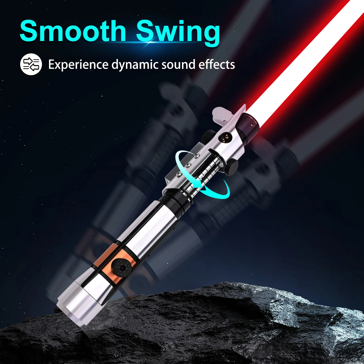 TXQSABER Star Killer Spada laser Neo Pixel SNV4 Altalena liscia Spada laser Manico in metallo Striscia LED Lama Replica Giocattoli Cosplay