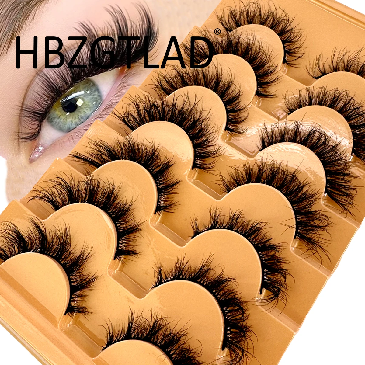 7 Pairs Mix Lashes Mink Fluffy Dramatic False Eyelashes Natural Long Faux Mink Eyelashes Wispy Fake Lashes Look Like Extension