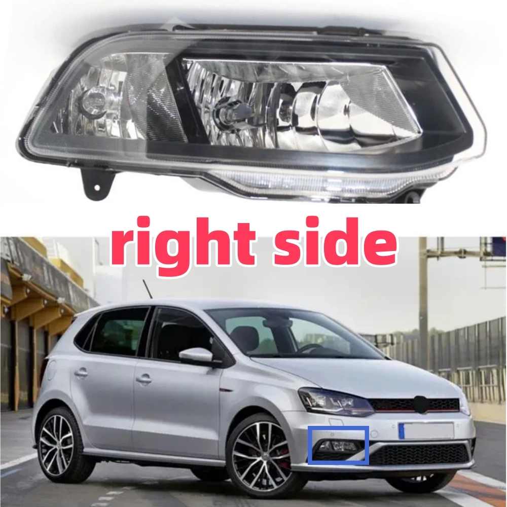 1Pc Right Side Fog Light For VW Polo 6C 2014 2015 2016 2017 Car-Styling Front Halogen Fog Light Fog Lamp Assembly 6C0941661