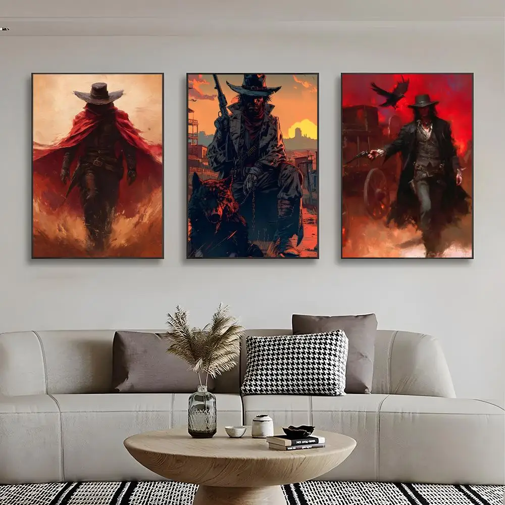 Wild West vibe Poster High-definition stickers ideal gifts for living rooms hallways