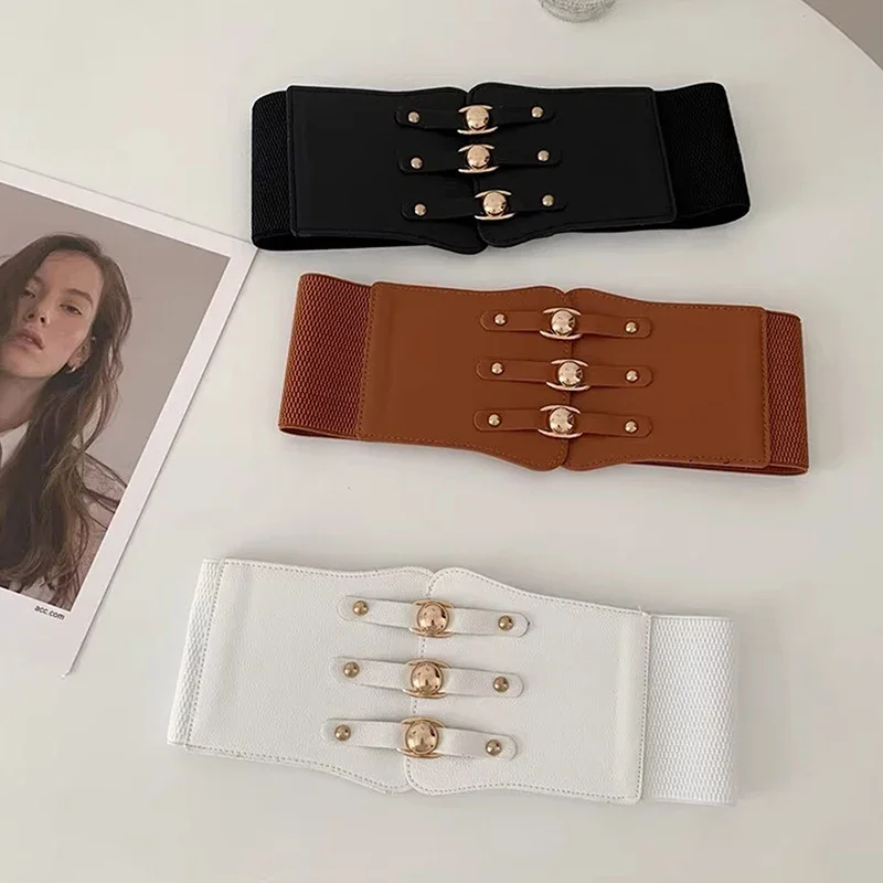 

Эластичные широкие корсетные ремни для женщин, пояс больших размеров, женский пояс для платья, большие эластичные пояса, аксессуары для одежды