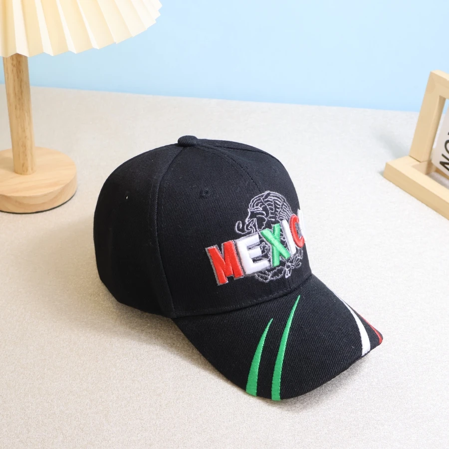 Imitation Fur Mexican Three-Dimensional Embroidered Baseball Cap Outdoor Sunshade Fashionable Adjustable Size Peaked Cap