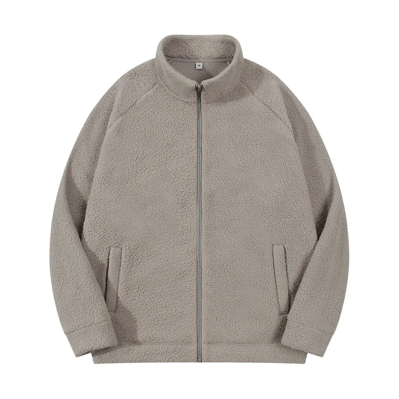 

2025 новые модные мужские флисовые повседневные модные однотонные простые базовые толстовки на молнии, мужские осенне-зимние пальто, одежда