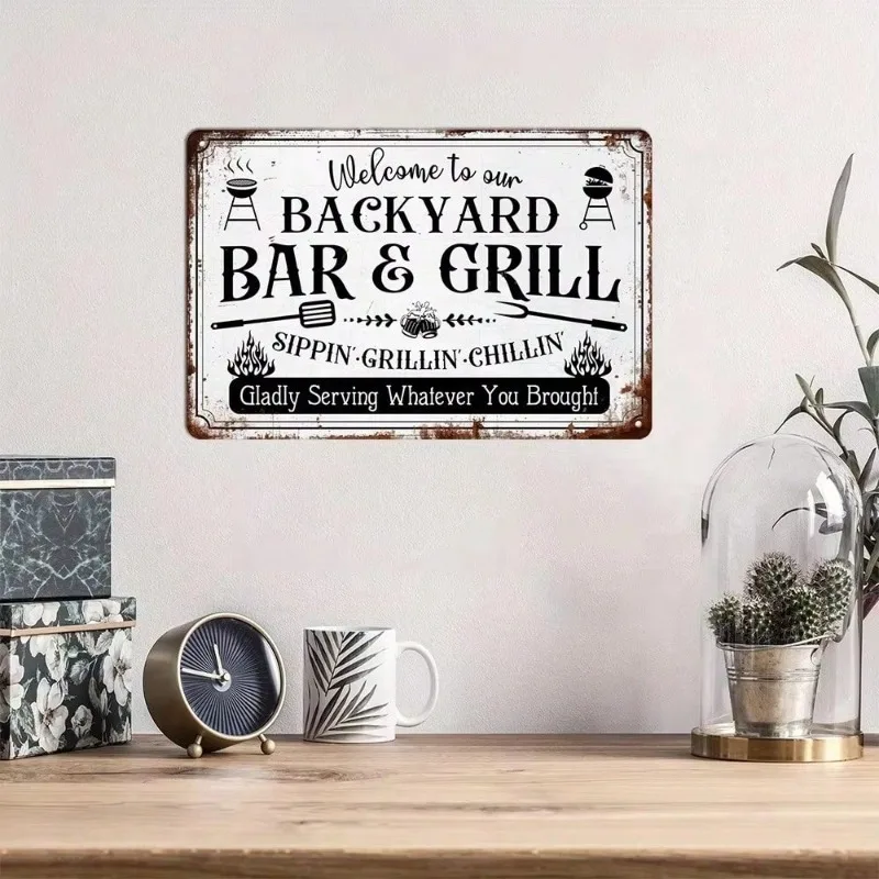 لوحة لافتة معدنية كلاسيكية حصرية - قطعة واحدة مقاس 8 × 12 بوصة |   ديكور مثالي لسطح الفناء في الفناء الخلفي للمزرعة