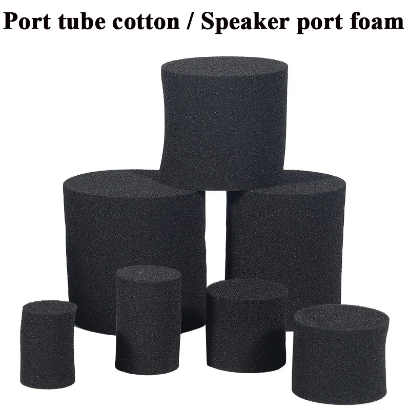Speaker Port Bass Plug 35-110mm Phase Resistance Foam for Bass Reflex Tube Sound Quality Upgrade (2pcs/Pack)