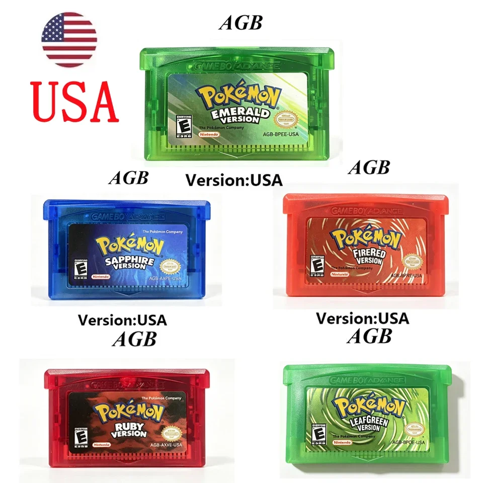 Stock#-28 Styles English AGB Game Pokémon/ Kirby /Mother Series /Link To The Past Awakening DX Minish Cap for GBA Classic Game