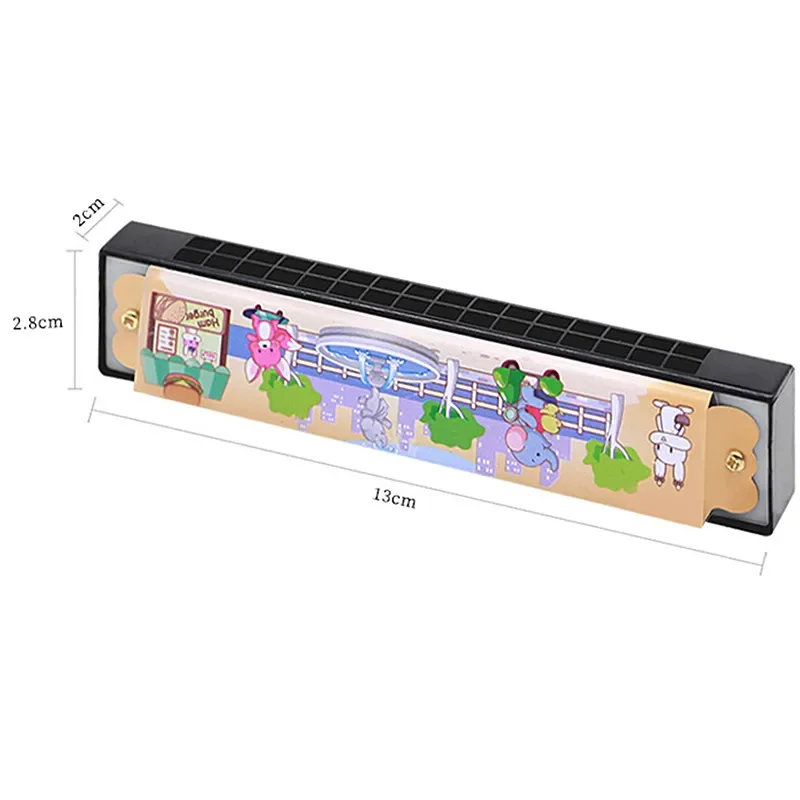 16 Holes Cute Harmonica Musical instrument Montessori Educational Toys Cartoon Pattern Kids Wind Instrument Children Gift Kids