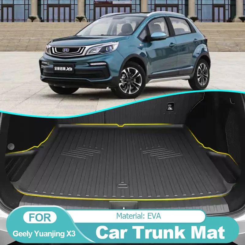 for Geely X3 Pro Yuanjing X3 V3 GX3 EV 2017~2024 Accessories Car Rear Trunk Mat Waterproof Protective Liner Trunk Tray Floor Mat