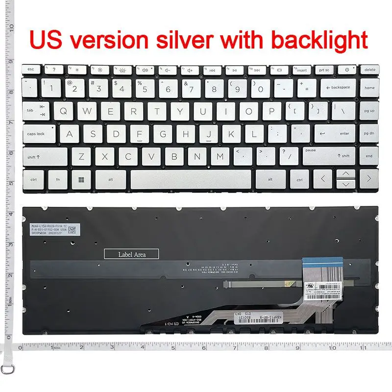 US Backlit Keyboard FOR HP 13 Air Pavilion 14-EH 14-TX TPN-W154 13-BE 13BE 13-be1108AU 0215AU Laptop English