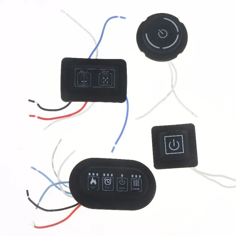 Universal Button Switch with 3 Heating Settings for DIY Heated Clothes and Electric Waistband, 1 Piece Temperature Controller.