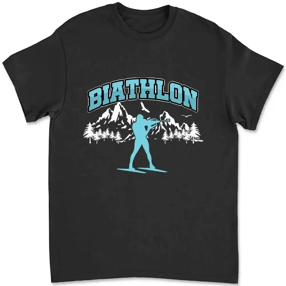 Biathlon Sport Winter Sports Rifle Shooting Skiing Iceskate T-shirt 7POA