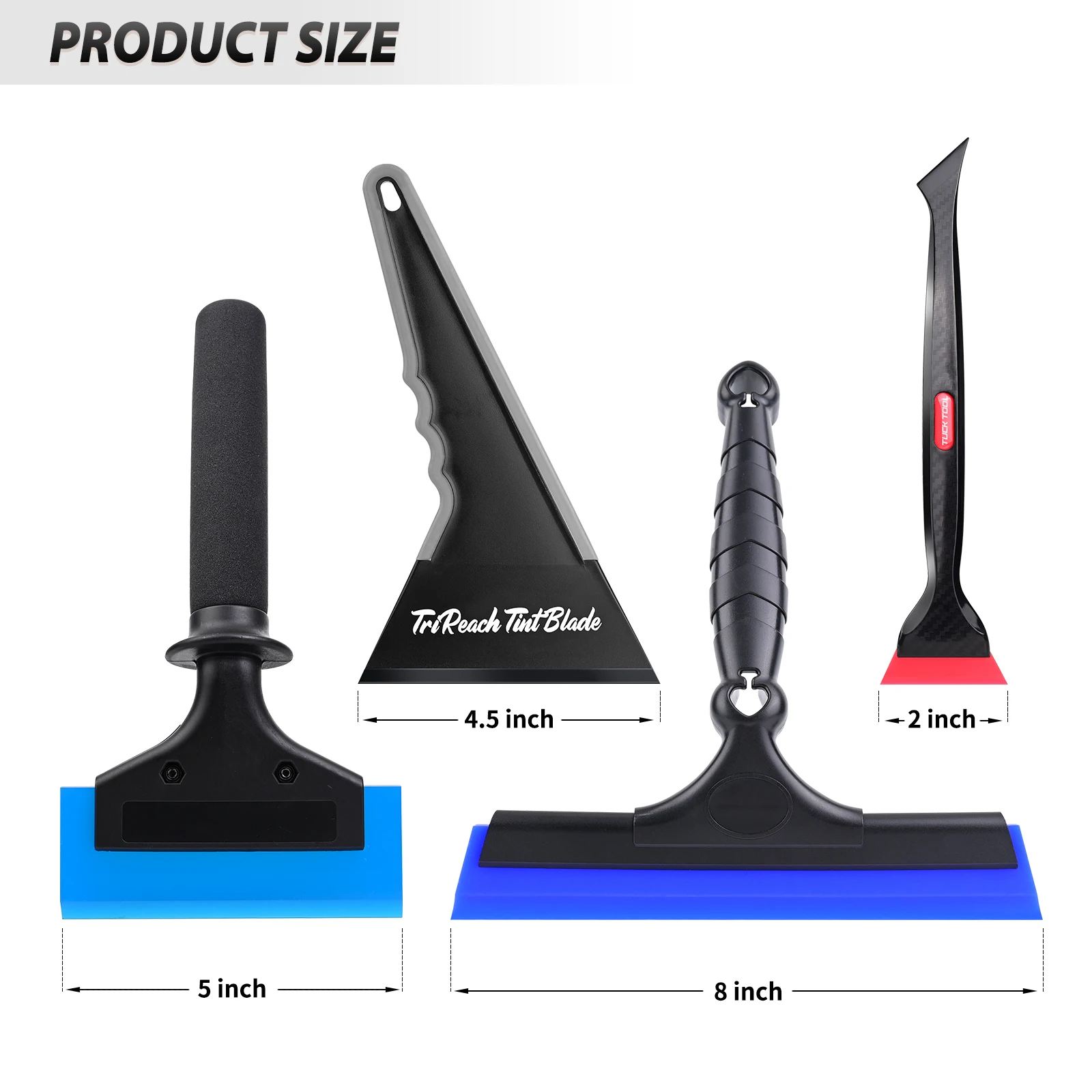 EHDIS 2/4Pcs/Set Car Tint Film Applicator Squeegee Professional Car Window Tinting Tool Glass Cleaning Water Wiper Scraper