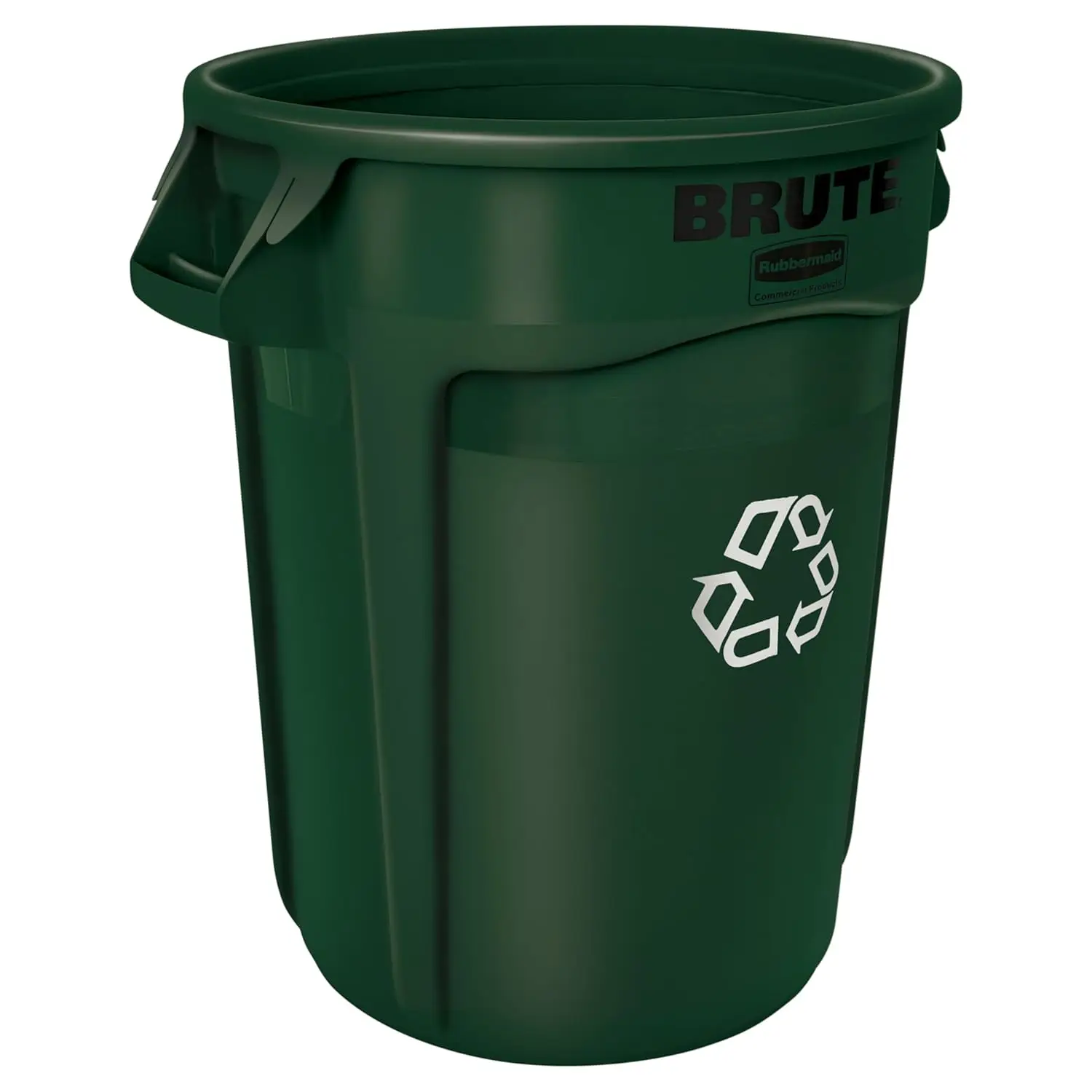 

32-Gallon Heavy-Duty Round Recycling Bin, Green Compost Container for Home Office Garage