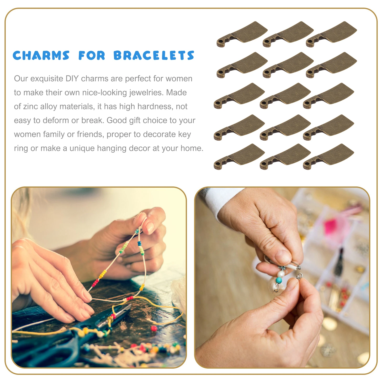 

60 Pcs Retro Pendant Assorted Charms Bracelets for Jewelry Vintage Making Cute Pendants