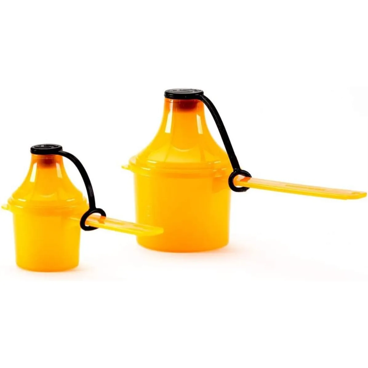 Supplement Scoop Container, To-Go Funnel System for Pre Workout & Protein Powder, Spill Proof Dispenser, Gym Shaker Bottle