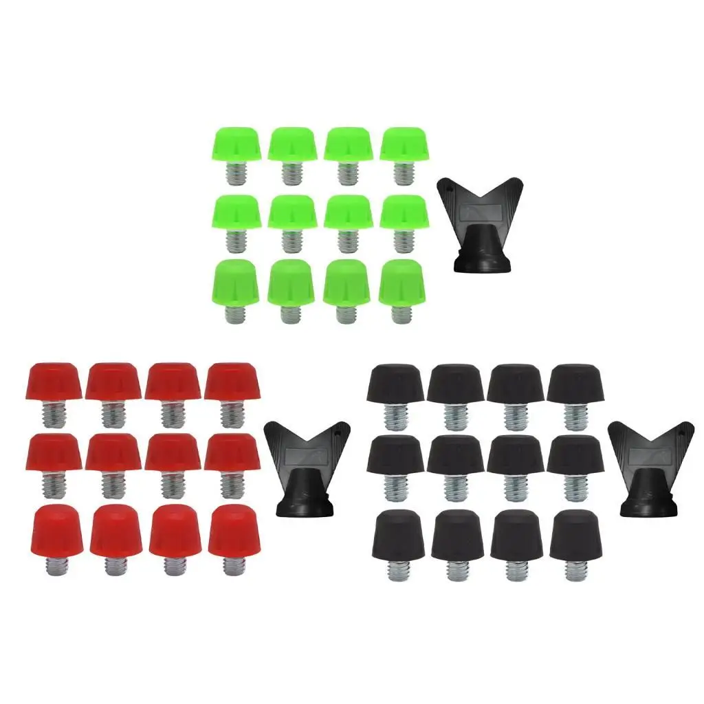

Soccer Boot Studs Replacement Nylon Spikes Football Cleats Wrench Set for Firm Ground Competition Exercise