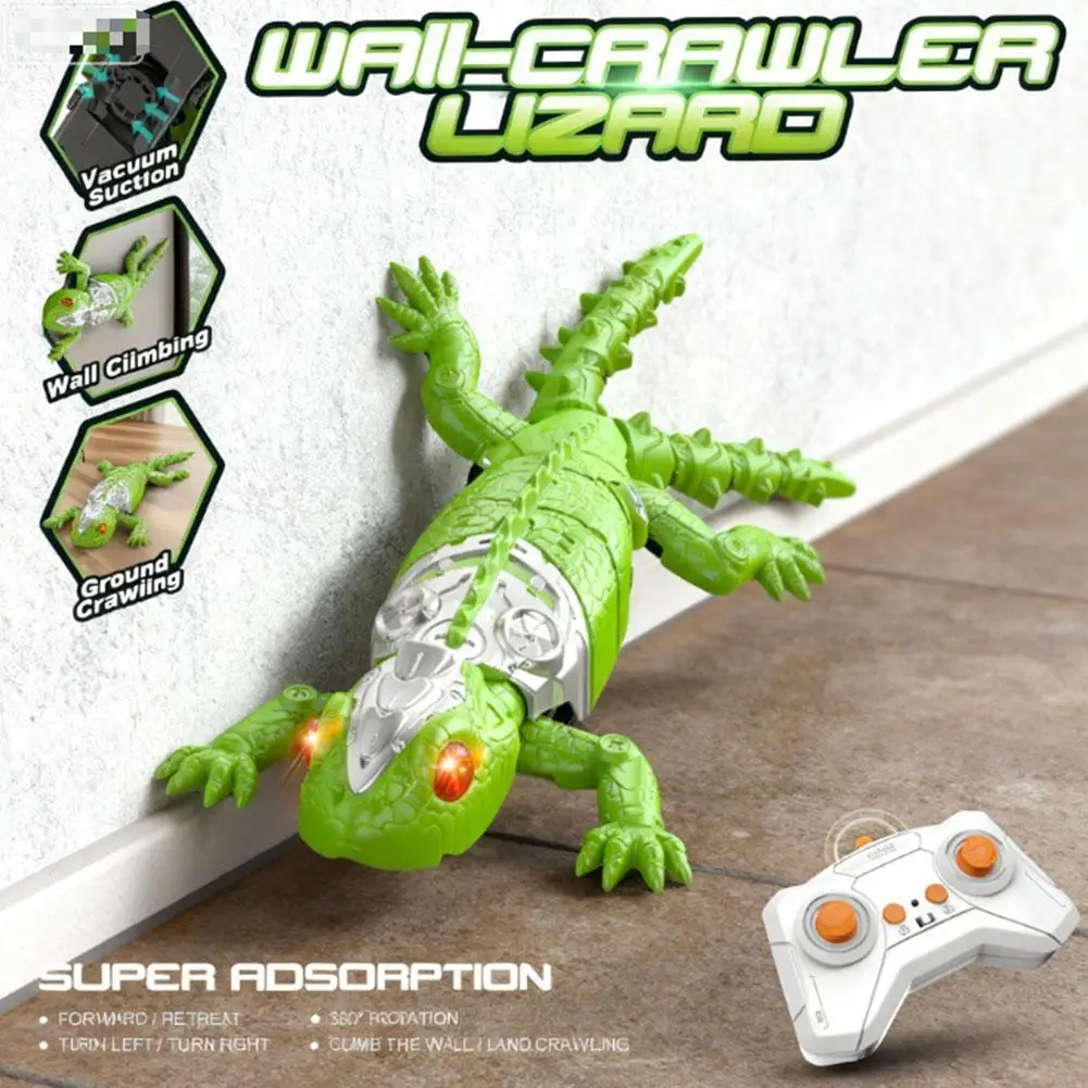 Wall Climbing Lizard,Wall Climbing RC Chameleon Toy Remote Control Wall Crawler Robot Gecko Floor Ceiling Crawling Lizard