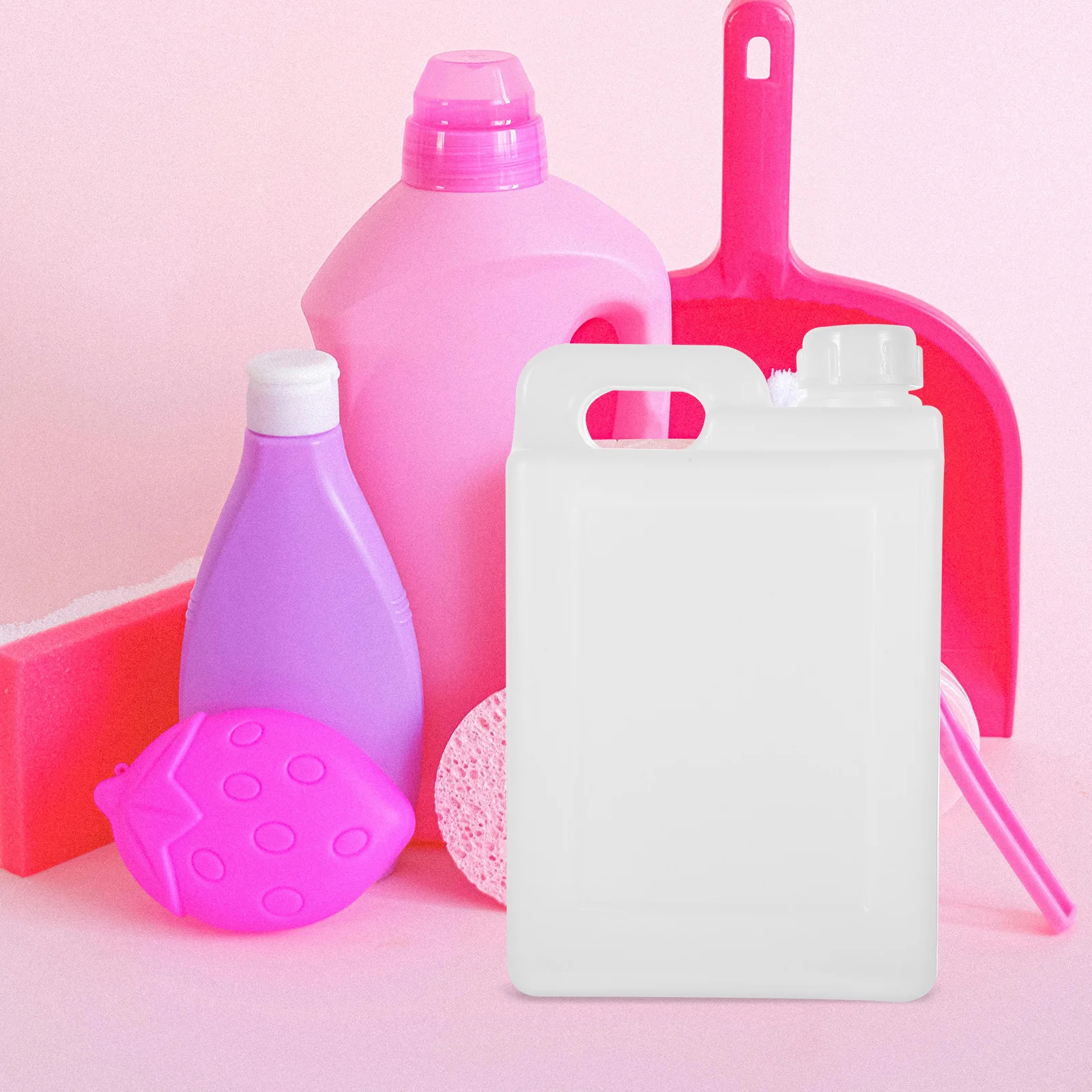 

Plastic Flat Bottles White Empty Containers Cap Wide Mouth Liquid Storage Jugs Reusable Water Jug Lab Use Beverage Cosmetics