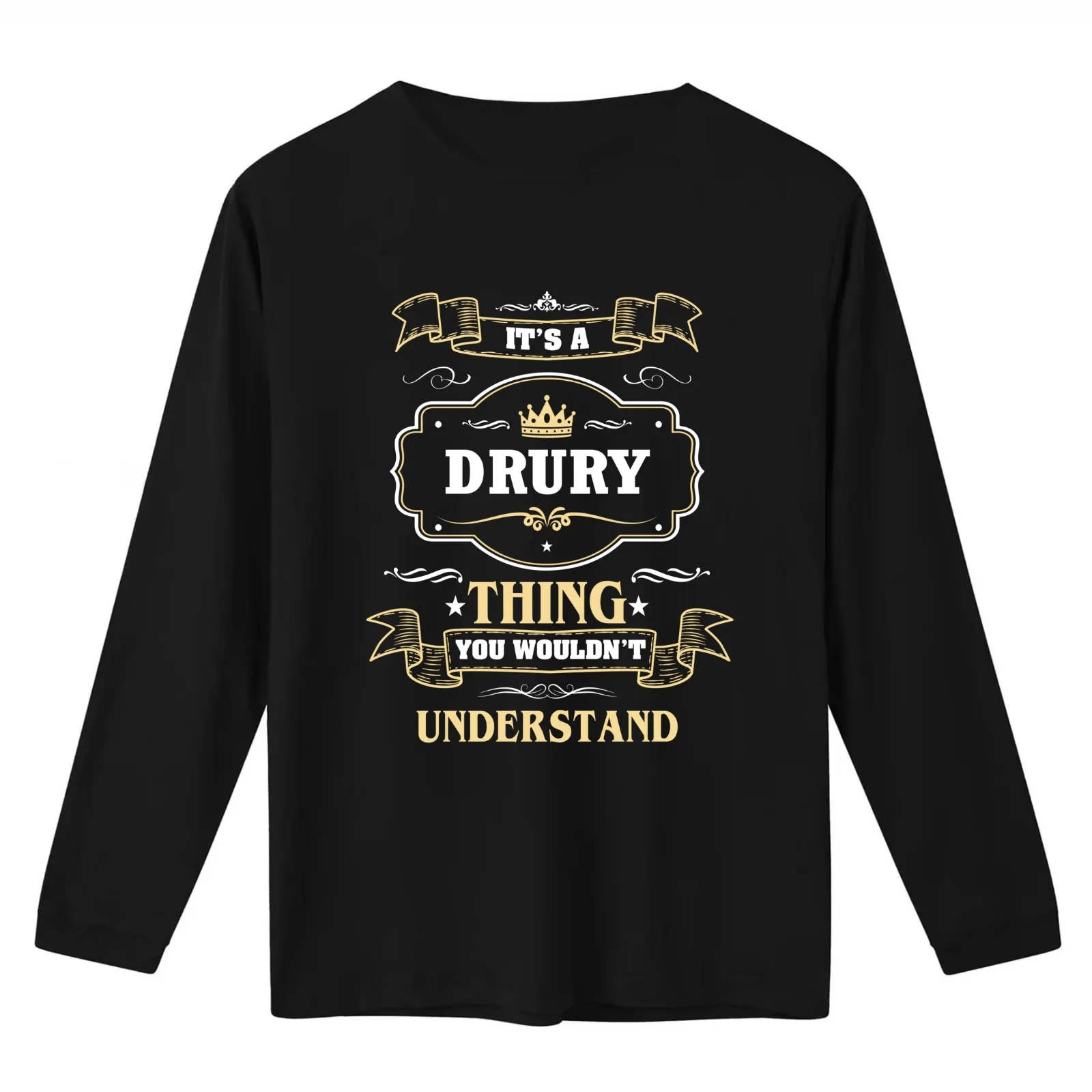It Is A Drury Thing You Wouldn't Understand Drury Name Shirt T-Shirt Summer Casual Cotton Tee Oversized Streetwear Tops