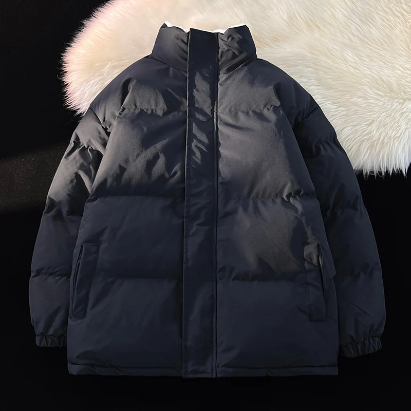 LAPPSTER-Youth Men Two Sides Lambswool Winter Puffer Jacket 2023 Mens Oversized Kpop Vintage Bubble Coat Man Warm Outwear Parkas