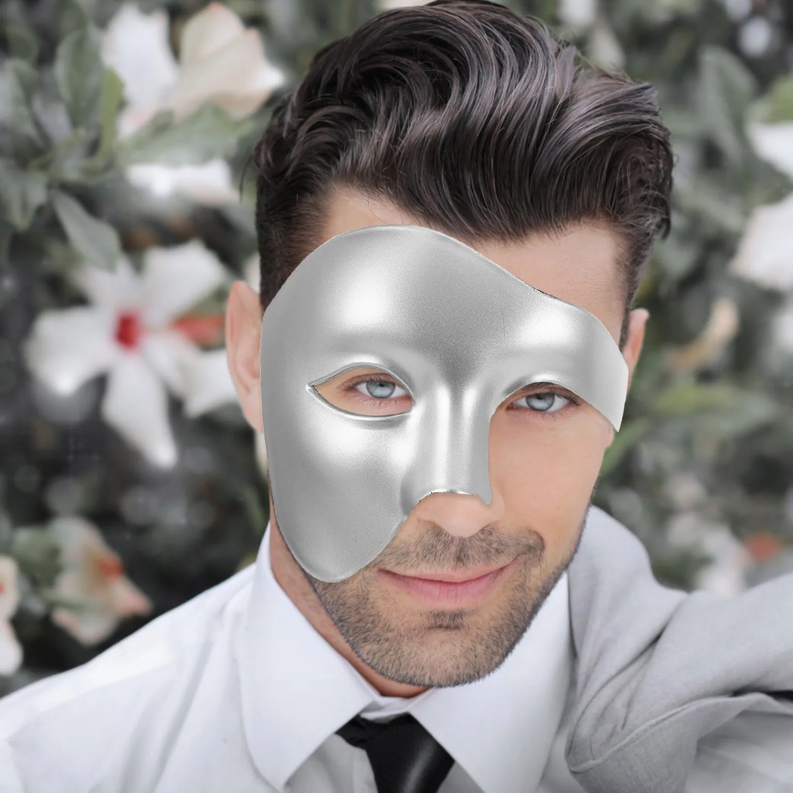 

Carnival Half Face Mask Vintage Men Adult Masquerade Masks Costume Party Halloween Decor Accessories Realistic Prop Eye