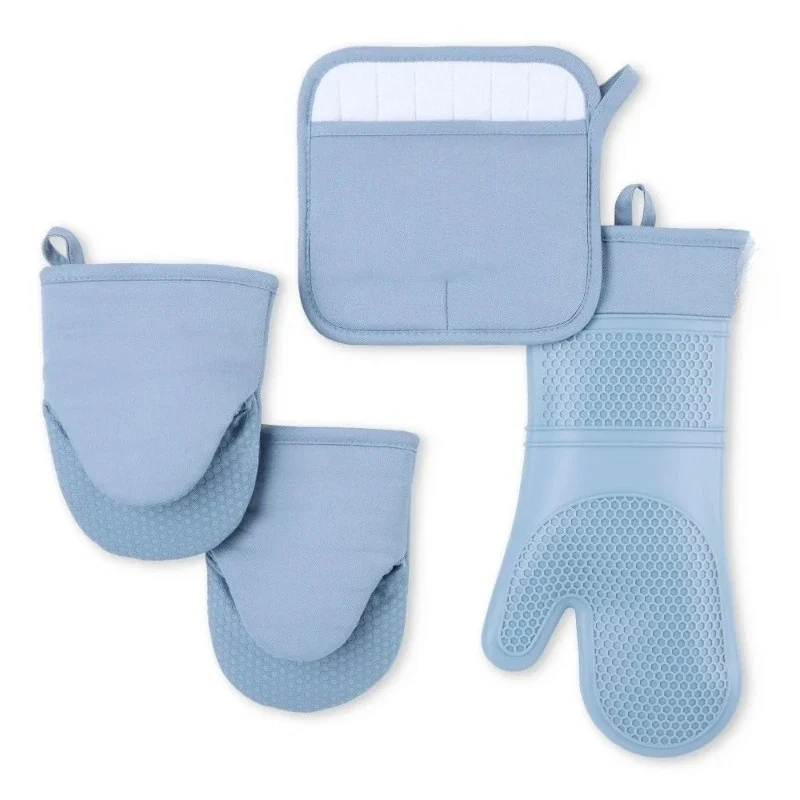 

New Upgrade Silicone 4 Piece Kitchen Set, Blue