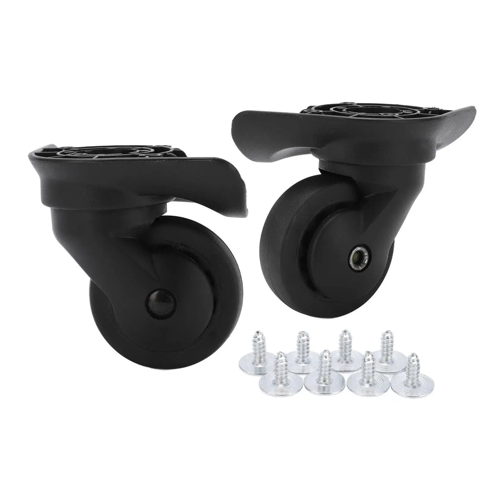 1 Pair Black Luggage Casters Wheels Replacement for suitcase - A52 Multifunctional Outdoor Tool